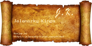 Jelenszky Kinga névjegykártya